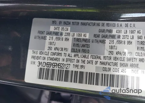 2024 Mazda Cx-30 2.5 S Select Sport from USA, damaged, VIN 3MVDMBBM9RM693127